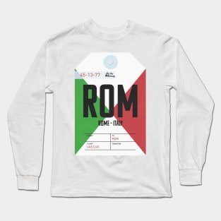 Rome Luggage Tag Long Sleeve T-Shirt